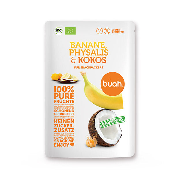 Physalis, Kokos, Banane Trockenfrüchte Snackpack – Buah