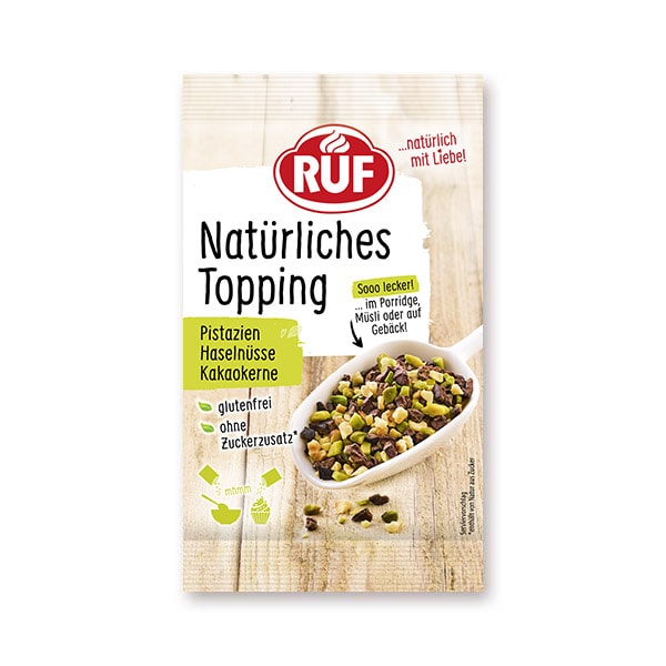 Natürliches Topping Pistazien, Haselnüsse, Kakaokerne - RUF