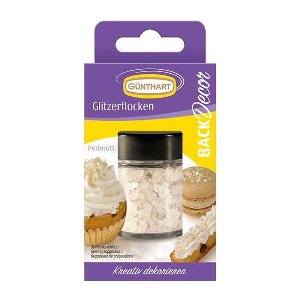 Glitzerflocken Zuckerfrei Perlmutt – Günthart Backdecor