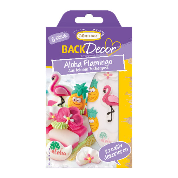 Aloha Flamingo Set Zuckerfiguren – Günthart BackDecor