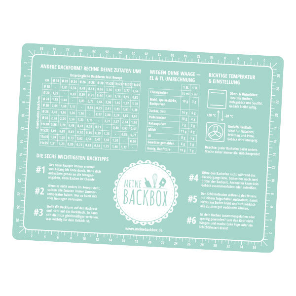 Silikon Backmatte mit hilfreichen Backtipps – Meine Backbox