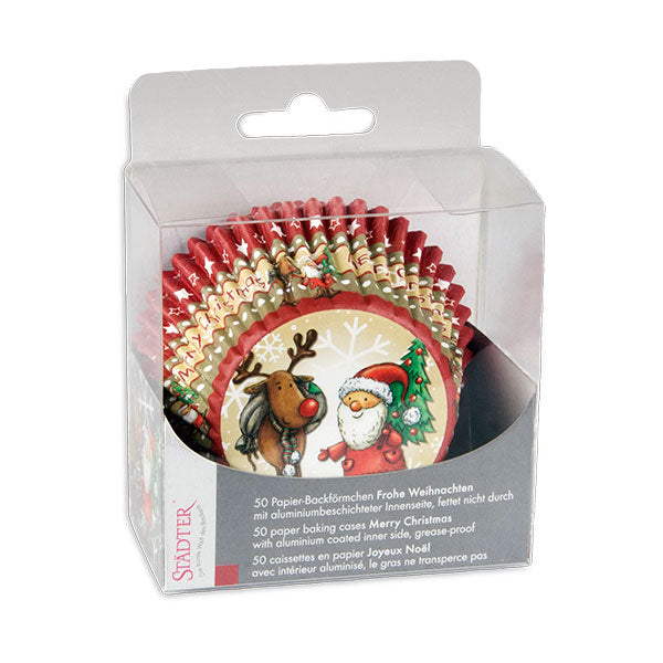Städter - Papier-Backförmchen „Frohe Weihnachten"