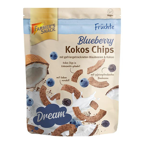 Farmer's Snack – Kokos Chips mit Blaubeeren