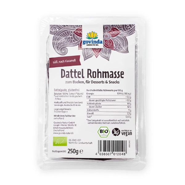 Dattel Rohmasse