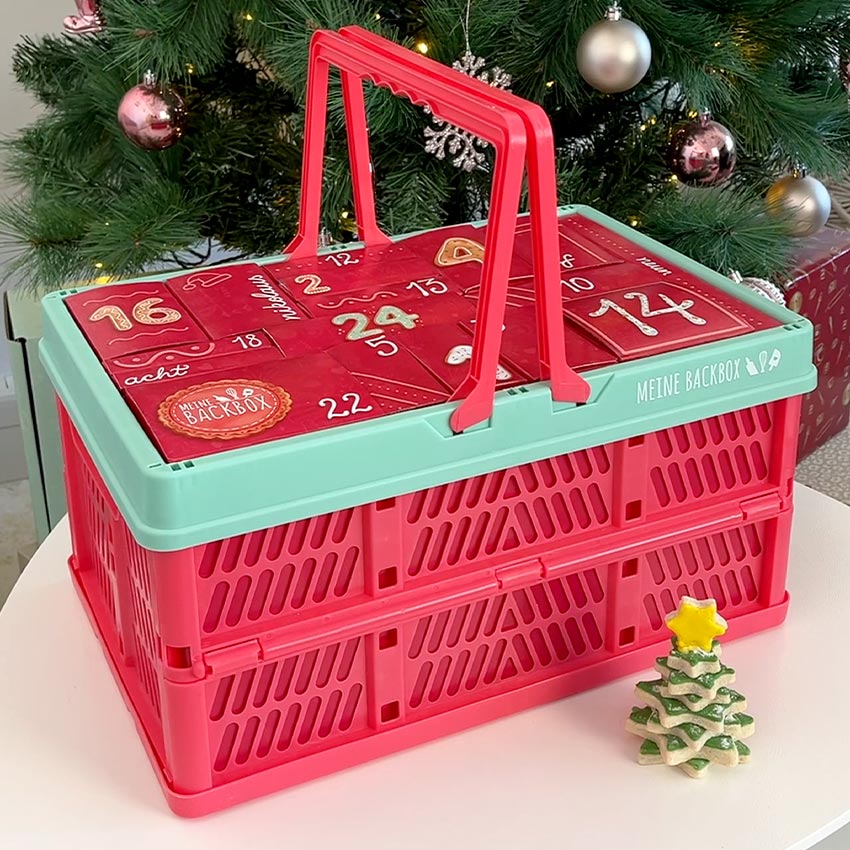 Meine Backbox Back-Adventskalender 2026 mit Zutaten, Dekoren, Formen & Zubehör