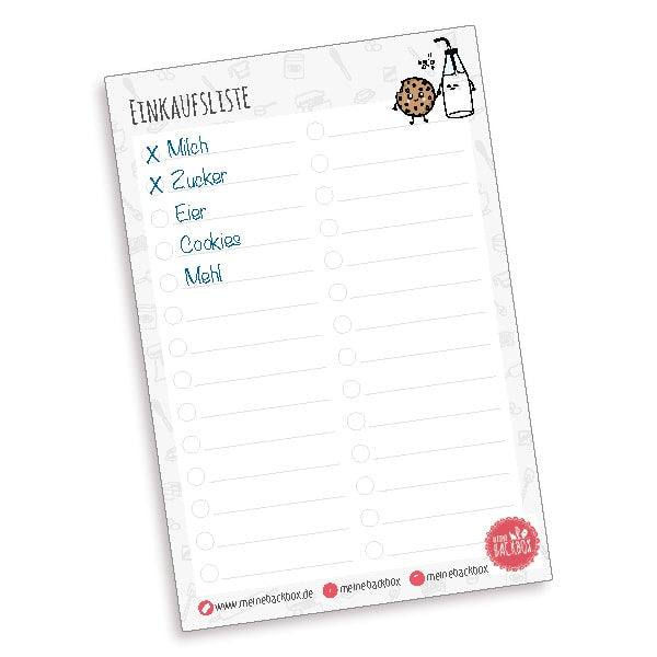 Notizblock Einkaufsliste – Meine Backbox
