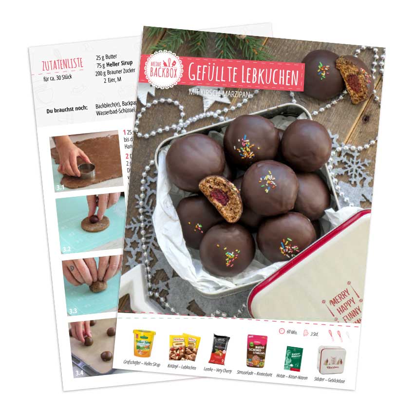 Rezeptkarte Lebkuchen mit Kirsch-Marzipan