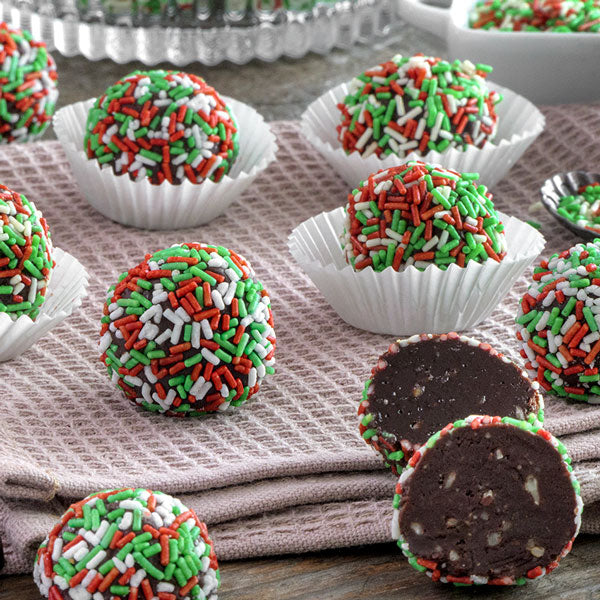 SPRNKLZ Streuselade Bunte Schokostreusel Rumkugeln Inspiration