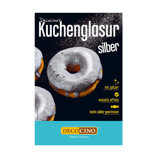 Kuchen-Glasur Metallic Silber – Decocino