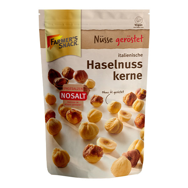 Italienische Haselnusskerne, geröstet, NoSalt – Farmer's Snack