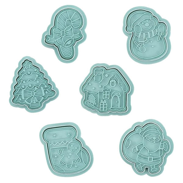 Weihnachtliche Ausstecher zum Prägen