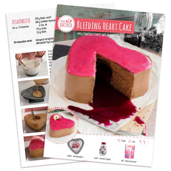 Bleeding Heart Cake – Rezeptkarte zum Download