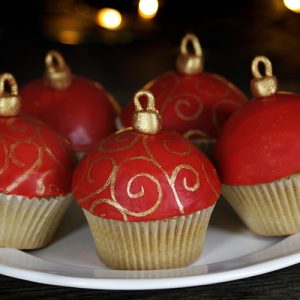 Christbaumkugel Cupcakes Rezept Weihnachtsbox
