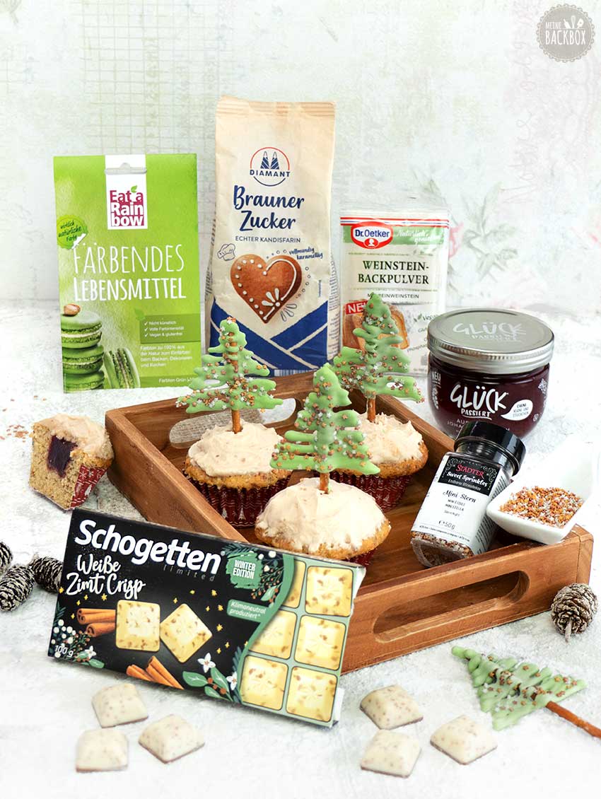 Weihnachtsbox 2022: Linzer Cupcakes – Alle Produkte aus der Box