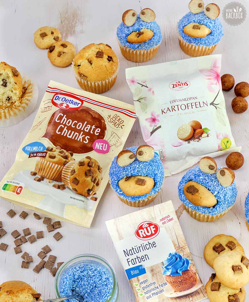 Keks-Liebe Box: Krümelmonster Muffins mit Produkten aus der Box