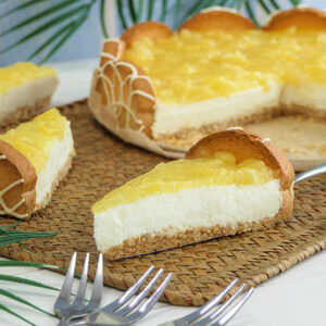 No Bake Ananas Torte mit Ananas Bruschetta und Zitronen-Quarkcreme