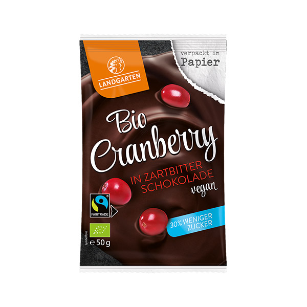 Landgarten Bio Cranberry Zartbitter-Schokolade