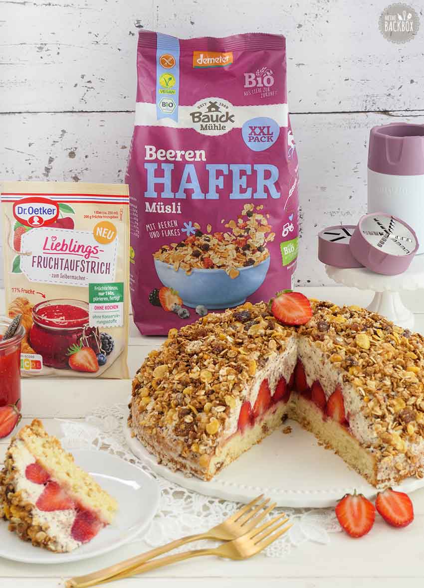 Maulwurfkuchen mit Produkten aus der Box