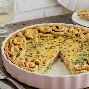 Quiche Lorraine herzhaft mit Schinken und Speck