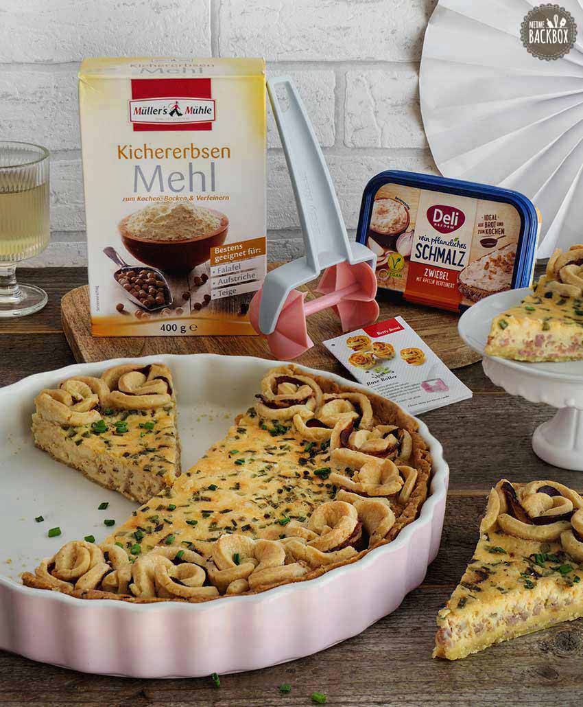 Quiche Lorraine mit allen Produkten aus der Box