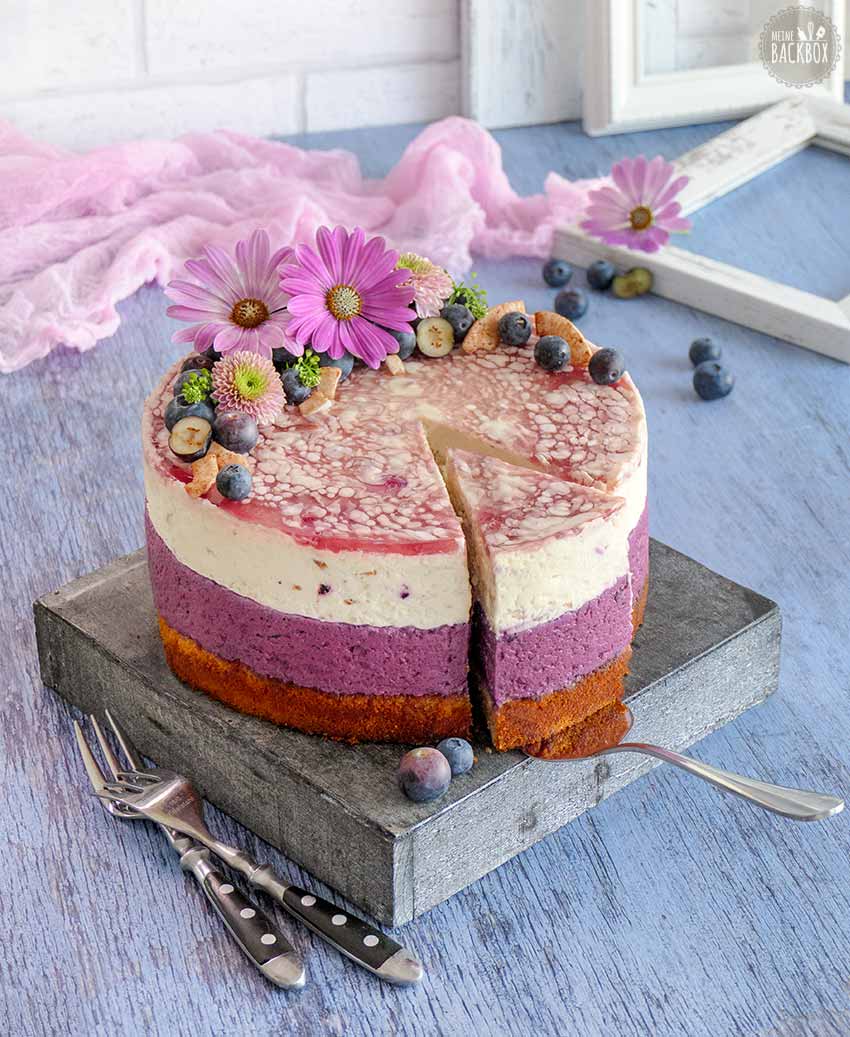 Limokuchen Deluxe – Blaubeer Mousse Torte