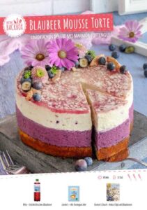 Rezeptkarte Blaubeer Mousse Torte