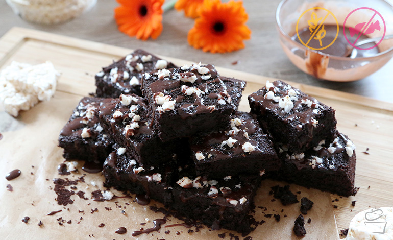 schwarze Bohnen Brownies fructosefrei glutenfrei
