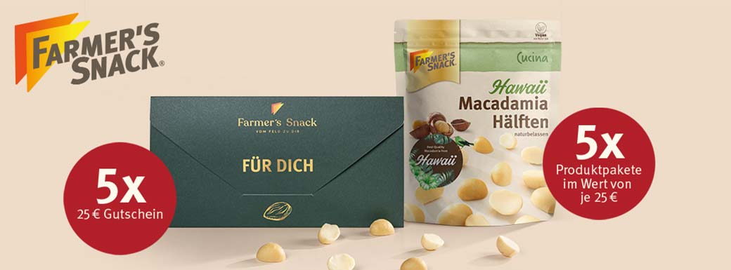 Online Adventskalender Gewinn von Farmer's Snack