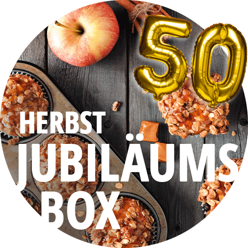 Button Meine Backbox Jubiläumsbox Herbst Rezepte Apfel Muffins Toffee