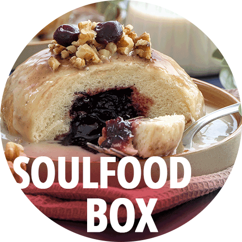 Soulfood Backbox mit Germknödel, Apfelstrudel und Kaiserschmarrn