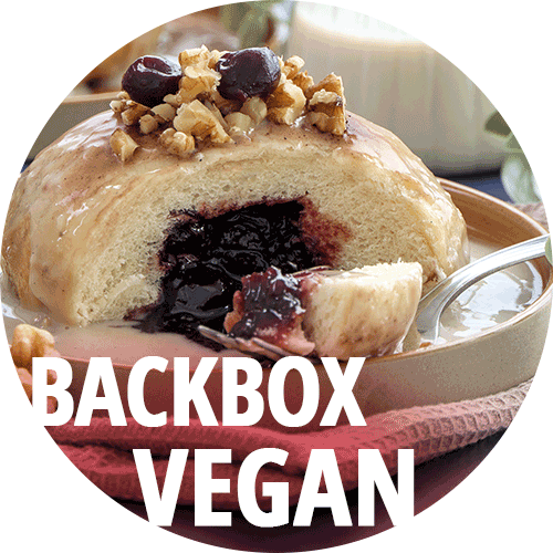 Vegane Backbox mit Germknödel, Apfelstrudel und Kaiserschmarrn