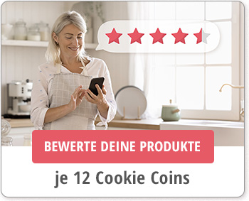Cookie Coins sammeln: Produkte bewerten